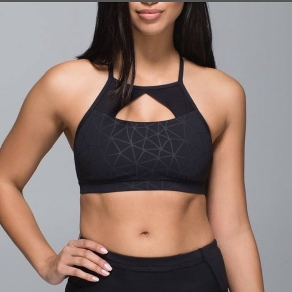 lululemon athletica Other - Lululemon Pedal Pace Bra Dream Catcher Embossed Black size 4